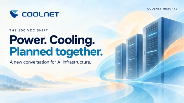 Concept illustration for The 800 VDC shift: planning power and cooling together